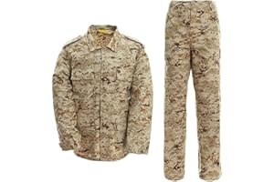 LANBAOSI Men's Tactical Hunting Uniform Combat Suit Shirt Jacket Coat and Pants Set