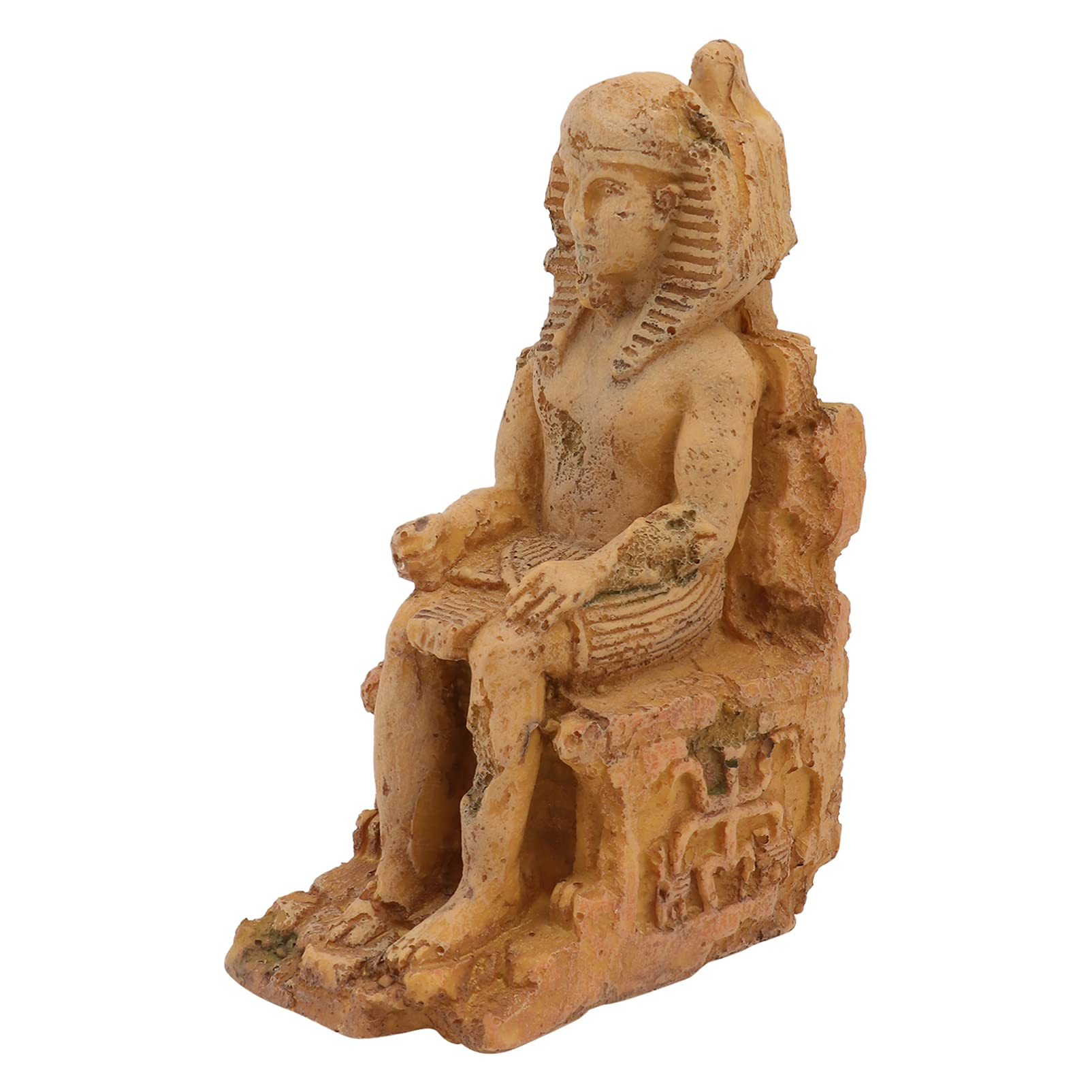 POPETPOP Aquarium Ornament Resin Egyptian Ornament Aquarium Decoration Egyptian King Tutankhamun Sarcophagus