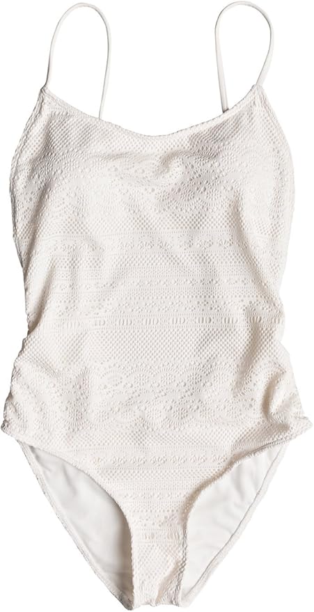 Amazon Com Roxy Women S Surf Memory One Piece Swimsuit Marshmallow M Clothing
