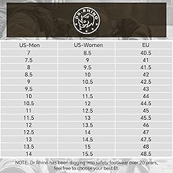 DRRHINO Steel Toe Shoes for Men Women Comfortable