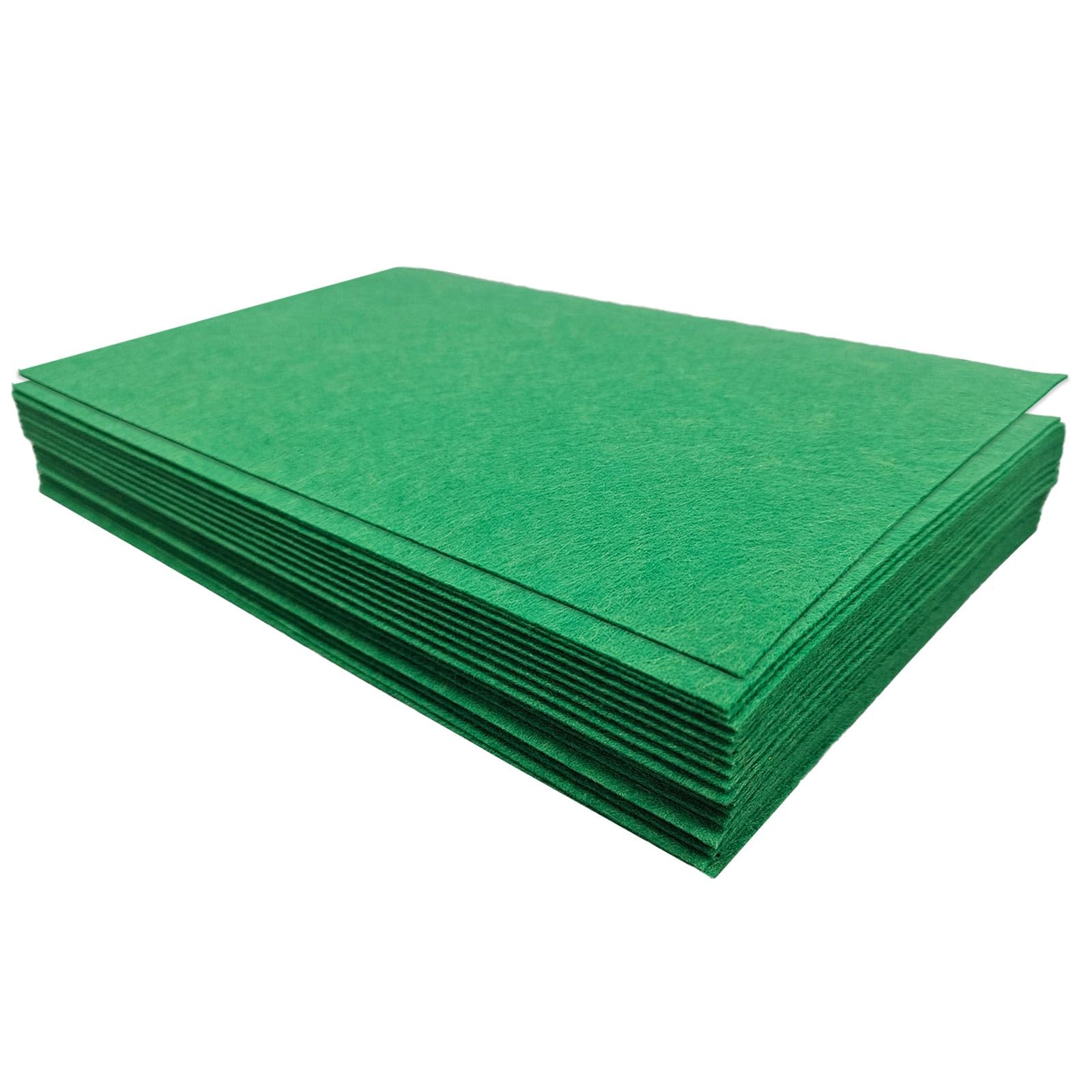 Jtnohx Stiff Felt Sheets, 32 Pcs Felt Fabric for Crafts, 17.78×28.7cm Colour Fabric Square for Art and Craft DIY Supplies(Green) — image 1