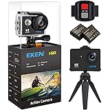 EKEN H9R Action Camera 4K Wifi Waterproof Sports Camera Full HD 4K 25fps 2.7K 30fps 1080P 60fps 720P 120fps Video Camera 12MP Photo and 170 Wide Angle Lens includes 11 Mountings Kit 2 Batteries Black