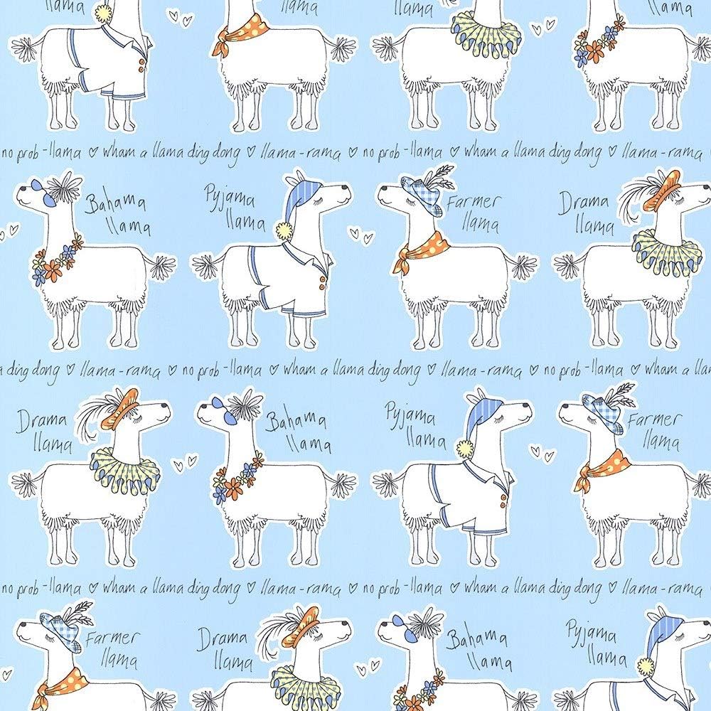 Belgravia Decor Llama Rama Sky Wallpaper 9730 Childrens Kids Nursery Animal Amazon Co Uk Diy Tools