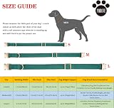 YUDOTE Ultra-soft Corduroy Dog Collar Medium 31-49cm Green view 2