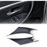 iCarPro Sticky Door Handle Cover for BMW F30 F32 F80 F82, Black, 2PCS | Easy snap &amp; Melting Fix. Fits 3 Series 320,328,330,335,3GT,340, M3 2012&ndash;2018; 4 Series 428, 430, 435, 440, M4 2014&ndash;2020