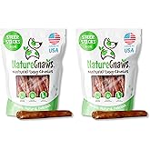 Nature Gnaws USA Steer Sticks for Dogs 5-7" (8oz) - Mixed Thickness - Long Lasting for Aggressive Chewers and Large Dogs - Natural Beef Bully Dog Chew Bones (Pack of 2)