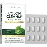 Carlyle Colon Cleanse | 12 Vegan Capsules | 3 Day Cleanse | Advanced Herbal Formula | Support Healthy Bowel Movements | Non-GMO and Gluten Free Supplement