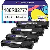 ManyJets 106R02777 Compatible Black Toner Cartridge Replacement for Xerox WorkCentre 3215 3215NI 3225 3225DNI Phaser 3260 3260DI 3260DNI 3052 Printer Toner Cartridge (Black,4-Pack)