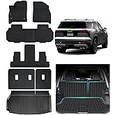 AltraVos Floor Mats for 2024 2025 2026 Chevrolet Traverse 7 Seats-2 Row Bucket Seat, TPE All Weather Trunk Mat Covering Backrest Mat for Chevy Traverse Mats Accessories