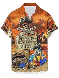 Mens Funny Parrot Hawaiian Shirts Short Sleeve