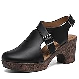 Altxic Women's Comfy Low Block Chunky Heels Sandals