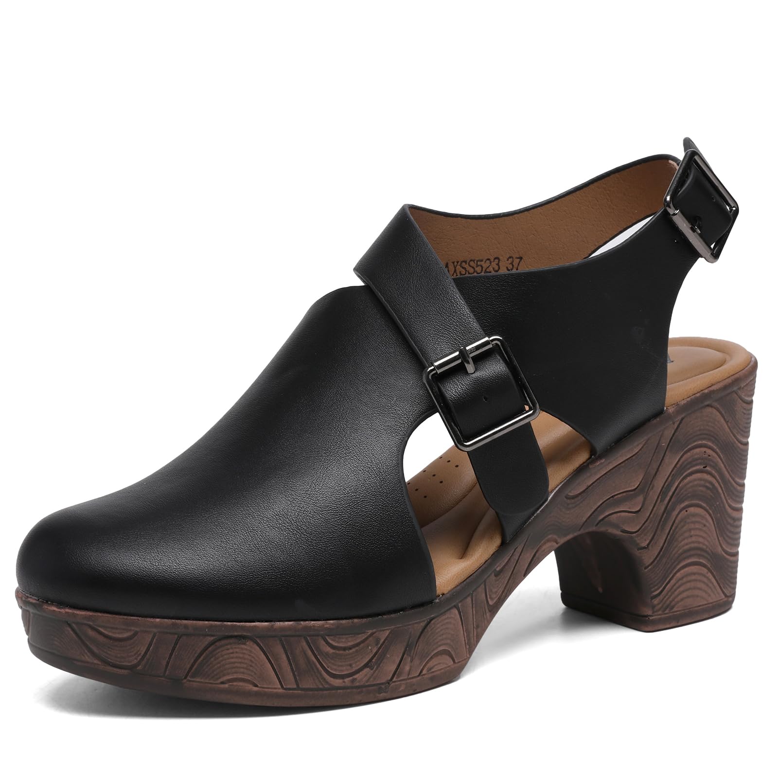 Altxic Women's Comfy Low Block Chunky Heels Sandals