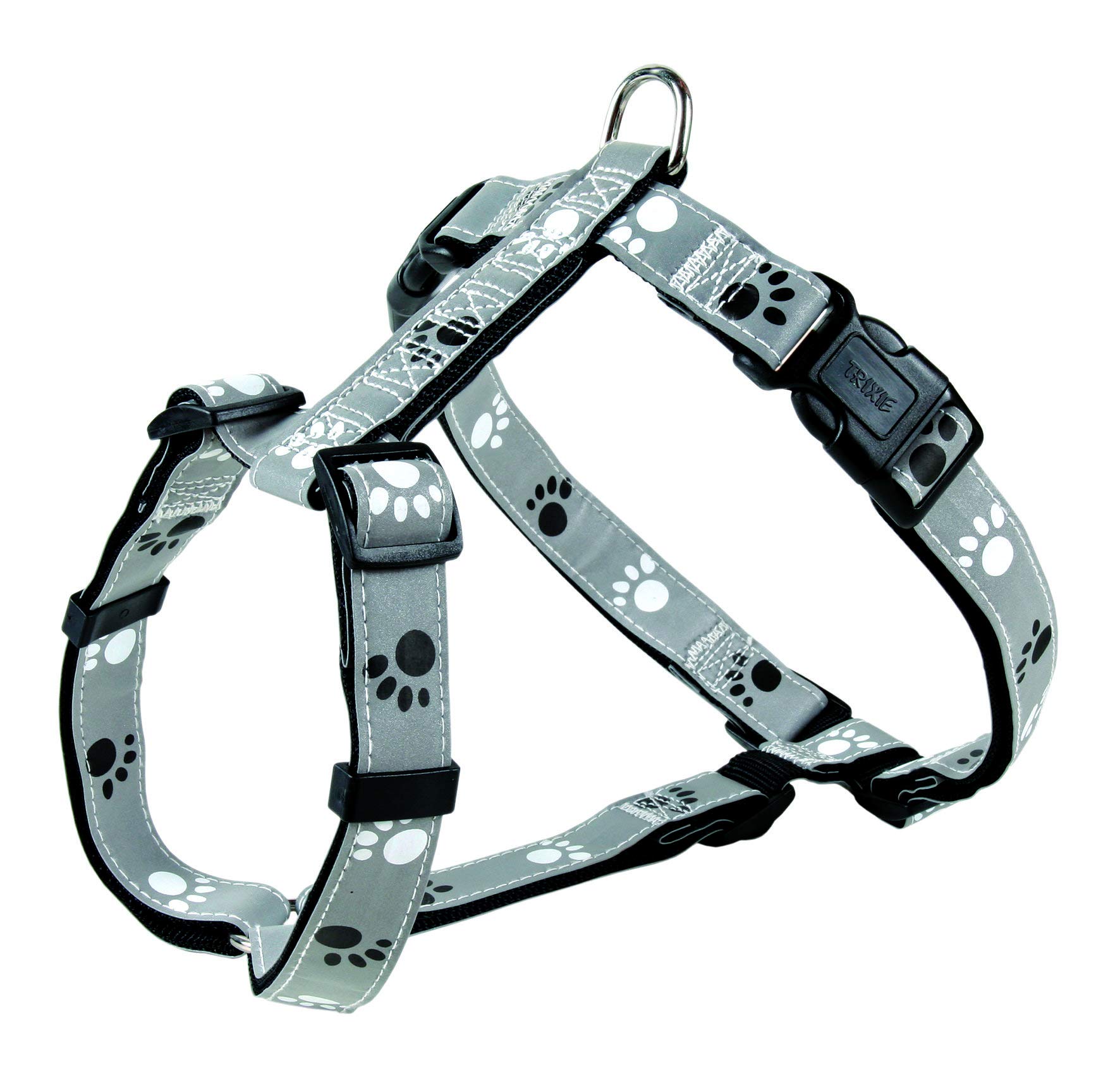 Trixie Think Harness, Ng. - Black / Gray / Silver - Size S (40 - 65 cm)