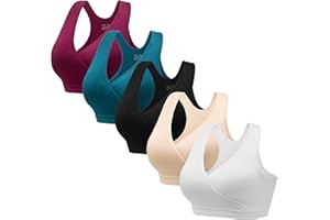 HBselect Nursing Bras for Breastfeeding, Maternity Nursing Sleep Bra Wireless Pregnancy Sleep Bralette 3/5 Pack