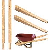 WILLBOND Wheel Barrow Handles Wood Replacement 59'' Wheelbarrow Handles Kit | with 2 Wheelbarrow Wedge, Heavy Duty Wood with Tough Seal Coat and Pre Drilled Holes for Wheelbarrows, Easy to Install