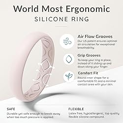 ThunderFit Women Breathable Silicone Promise Rings