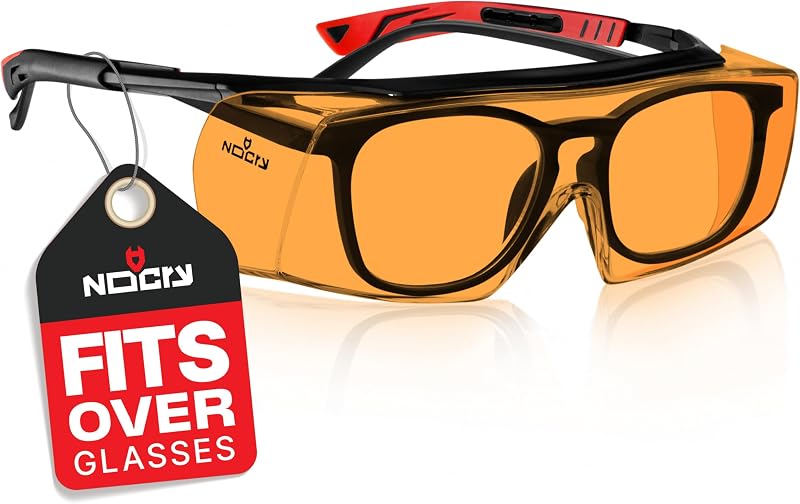 NoCry Blue Light Blocking Safety Glasses ANSI Z87.1 UV 525nm Anti-Fog