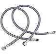ARCORA 20" Bathroom Faucet Hose, Braided Nylon cUPC Supply Lines 3/8" Female Compression × M10 Male Connector(1 Pair)