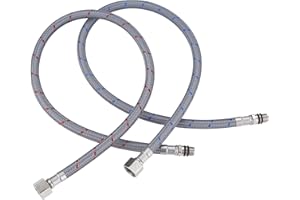 ARCORA 20" Bathroom Faucet Hose, Braided Nylon cUPC Supply Lines 3/8" Female Compression × M10 Male Connector(1 Pair)