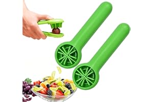 Handheld Grape Cutter Fruit Slicer, One Second Fruit Slicer for Grapes and Cherry Tomatoes, Quad Serrated Slicer Strawberry C