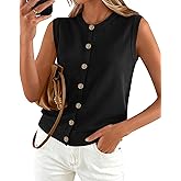 BTFBM Sweater Vest Women Casual Crewneck Button Down Knit Sleeveless Cardigan 2026 Spring Clothes Summer Vests Tops