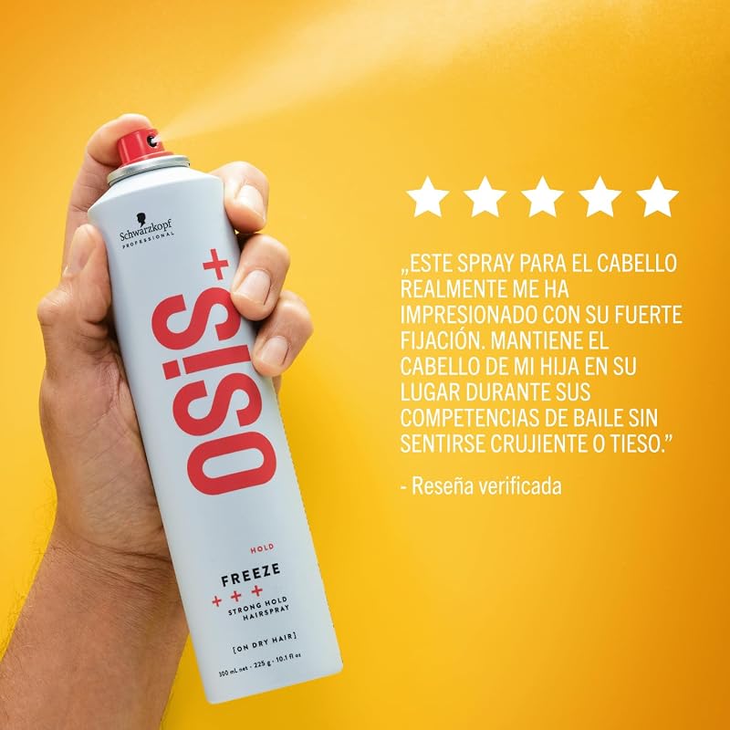 Schwarzkopf Professional OSIS Freeze - Lacca Capelli - Acabado Spazzolable - Fijación Fuerte 300 ml — foto 6 de 7
