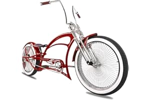 Tracer Scorpion Pro DTS Cruiser Bike 26 Inch, 3.0 Fat Tire Stretch Chopper Bicycle, Single Speed for Adult Men and Women, Cruiser Bike Oversized U-tpye Hi-Ten Steel Frame