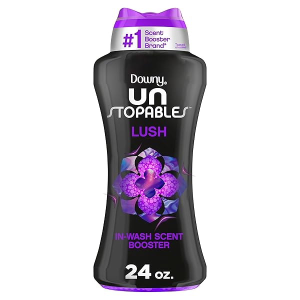 DOWNY UNSTOPABLES IN WASH SCENT BOOSTER BEADS, LUSH SCENT, 24 OZ, LAUNDRY BEADS FOR ODOR PROTECTION, DOWNY SCENT BOOSTER BEADS, LAUNDRY SCENT BOOSTERS