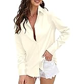 CUNLIN Womens Soft Satin Silk Leopard Button Down Shirts for Women Silky Long Sleeve Work Shirt Dress Blouses Tops