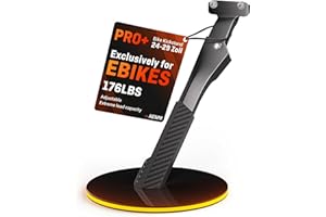 HENMI Bike Kickstand for 24-29 Inch Bicycle, 2 Holes Extra Stable Max Load 176LBS, Non-Slip Base Adult Bicycle Kickstand for Mountain Bike, E-Bike