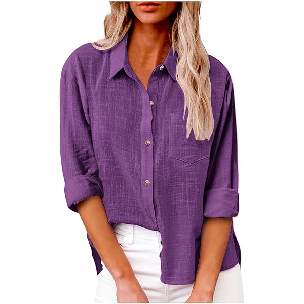Lausiuoe Women's V-Neck Blouse - Short Sleeve, Loose Fit, Pleated Detail, Casual Summer Top - View #2