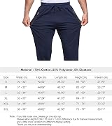 HCSS Mens Joggers Tracksuit Bottoms Navy Size L with Zip Pockets Elastic Waist view 4