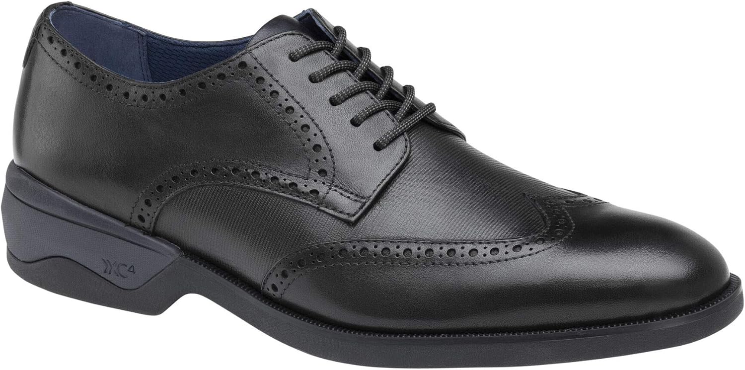 Johnston & Murphy Men's XC4 Elkins Wingtip Shoe Black Full Grain 10.5 M