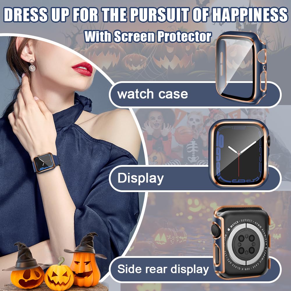 top4cus 45mm Case Compatible with Apple Watch, with