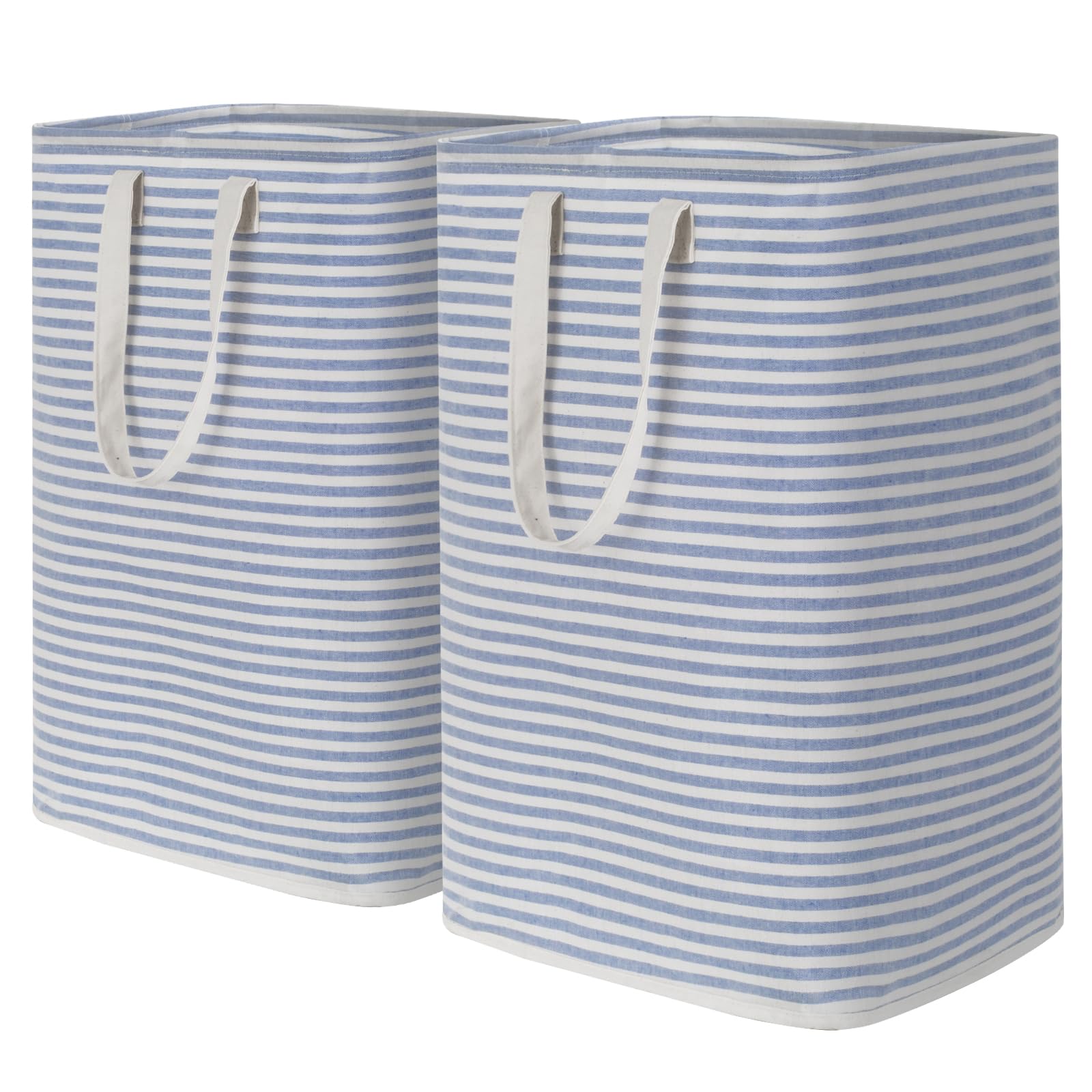 Photo 1 of Lifewit 2 Pack Laundry Hamper Large Collapsible Laundry Baskets, Freestanding Waterproof Clothes Hamper with Easy Carry Handles in Laundry Room Bedroom Bathroom College Dorm for Adults, Blue, 2 x 80L