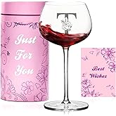 Personalized Wine Glass Gifts for Women,Customized Monogrammed A-Z Christmas Gift,Valentines Day,Birthday Gifts for Women,Unique Wine Gifts for Her,Mom,Wife,Best Friend,Sister (Letter T)