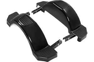 HECASA Black Pair of Single Axle Trailer Fenders Fits 13" Wheels Tire Skirt Boat - 33.27" long x 7.28" wide x 11.4" tall