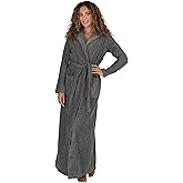 Be Relax Bathrobe for Women - Full Length Terry Cotton Robe with Shawl Collar and Hood, Warm and Cozy Robe with Belt & Pocket