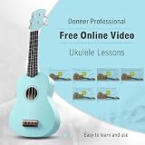 Donner Soprano Ukulele Kit DMU-01 21 Inch Macaron Green Beginner Bundle view 5