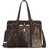 Trinity Ranch Duffel Bag for Women Genuine Cowhide Carry-All Cowhide Large Tote bag TR202G-8355CF
