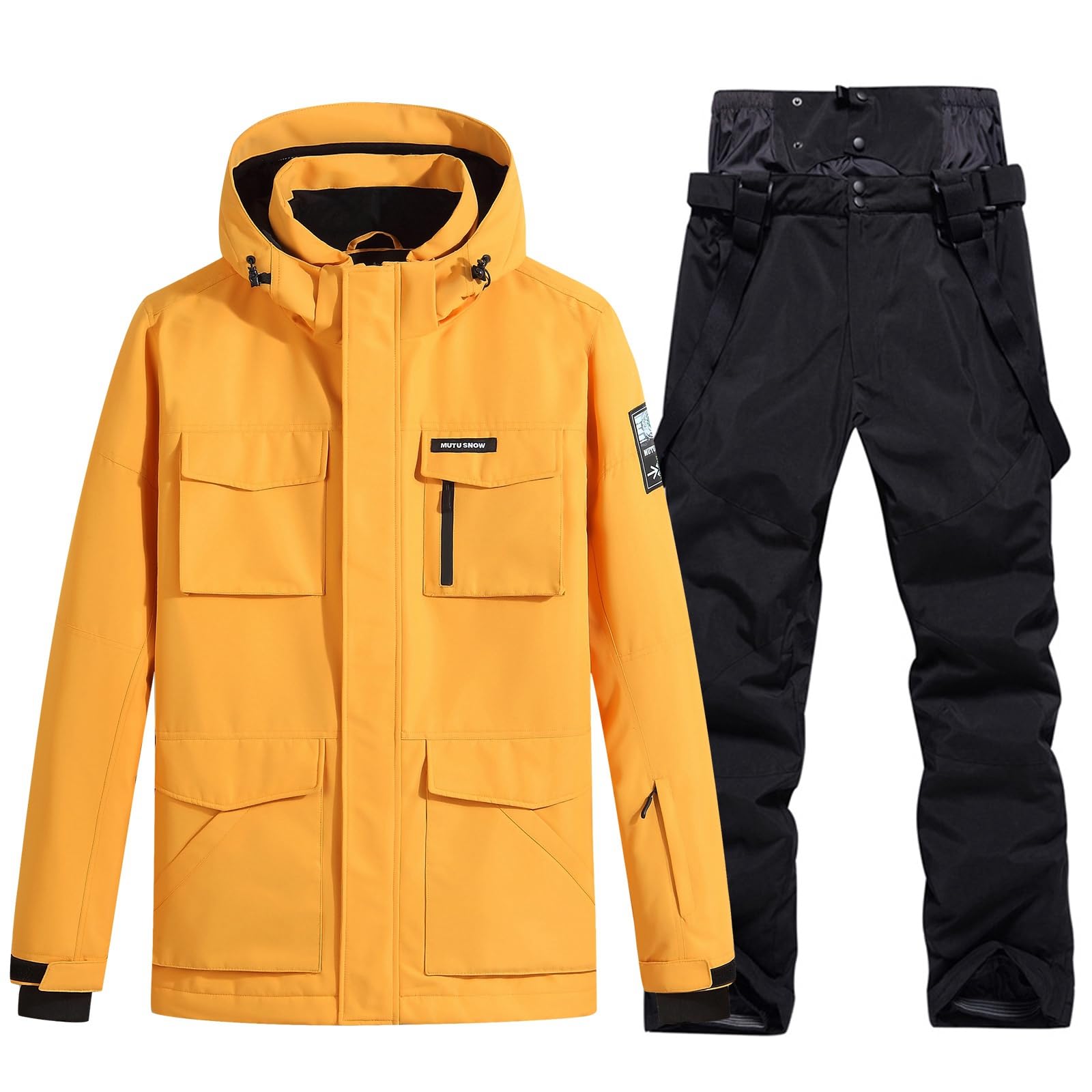 Photo 1 of Men's Ski Jacket and Pants Set Waterproof Snowsuit Windproof Snow Suit Winter Outdoor Ski Suit