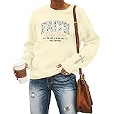 LUKYCILD Christian Sweatshirt Women Bible Verse Pullover Religious Faithful Shirt Christ Crewneck Long Sleeve Shirt