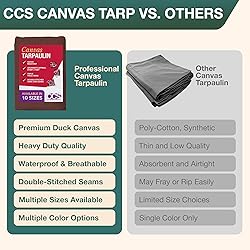 CCS Waterproof Canvas Tarp Cover – Heavy Duty