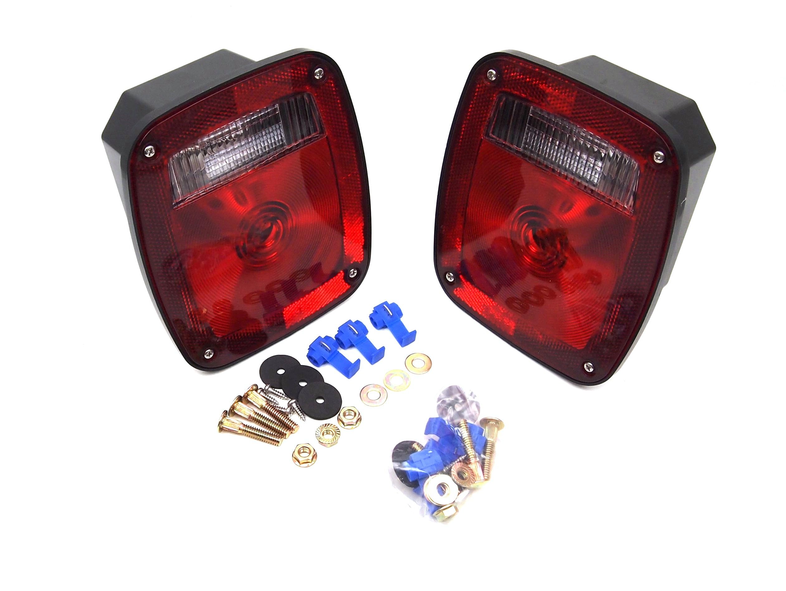 Photo 1 of 2PC Universal Combination Signal Tail Light Truck Lite Red/clear DOT HTL-T101