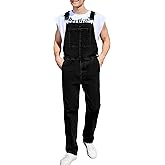 Yuanbang Overalls for Men Fashion Coveralls Work Utility Denim Women Bib Jumpsuit with Pockets