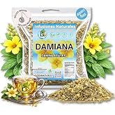 Damiana Leaf Te &ndash; 4 oz (113g) Loose Herbal Tea + Stainless Steel Tea Infuser &ndash; 100% Natural Turnera diffusa &ndash; Authentic Mexican Origin &ndash; Caffeine-Free, Non-GMO, Gluten-Free, Vegan By Bexpertsusa