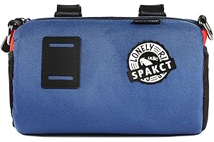 YSUJUAN Bike Handlebar Bag Handy Front Bike Bags Handlebar Storage Pouch Pack with Shoulder Strap Little Mountain Road Bike Barrel Bag (dark blue, 1.5 L)