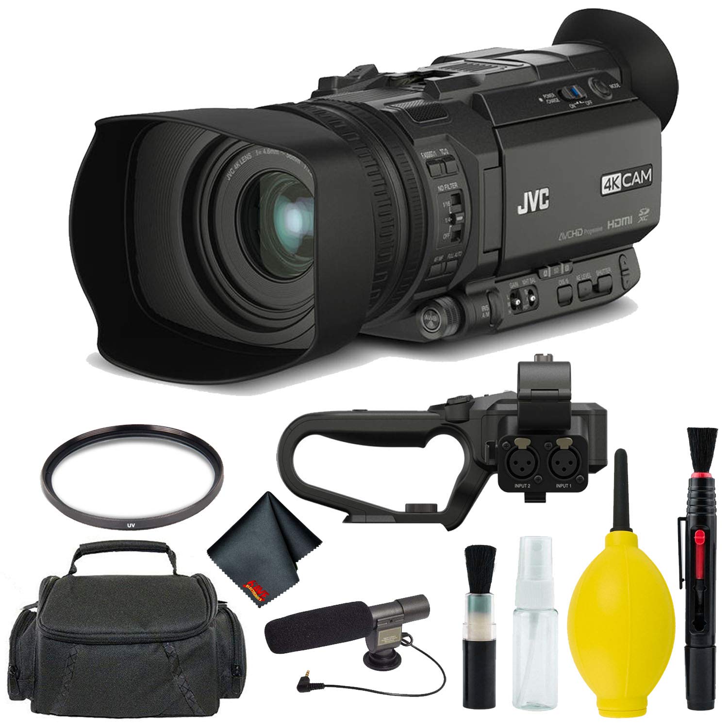 JVC GYHM170UA 4KCAM Compact Professional Camcorder Accessory Bundle eBay