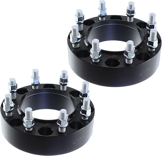 2 Pc Black Hubcentric 8x170 2" Thick Heavy Duty Wheel