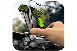 LISEN Bike Phone Holder, [Super Easy Install] Motorcycle Phone Mount Ebike Accessories Bicycle Handlebar Holder Mount Gifts for Adults Kids Men Mountain Mini Bike Scooter Gear Accessories, Black